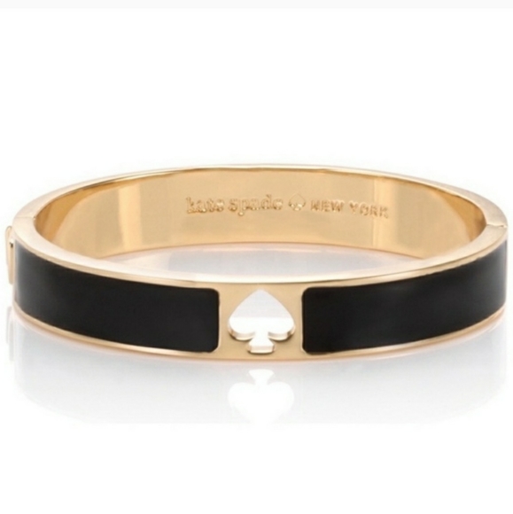 kate spade Jewelry - Kate Spade Gold Black Cutout Bangle